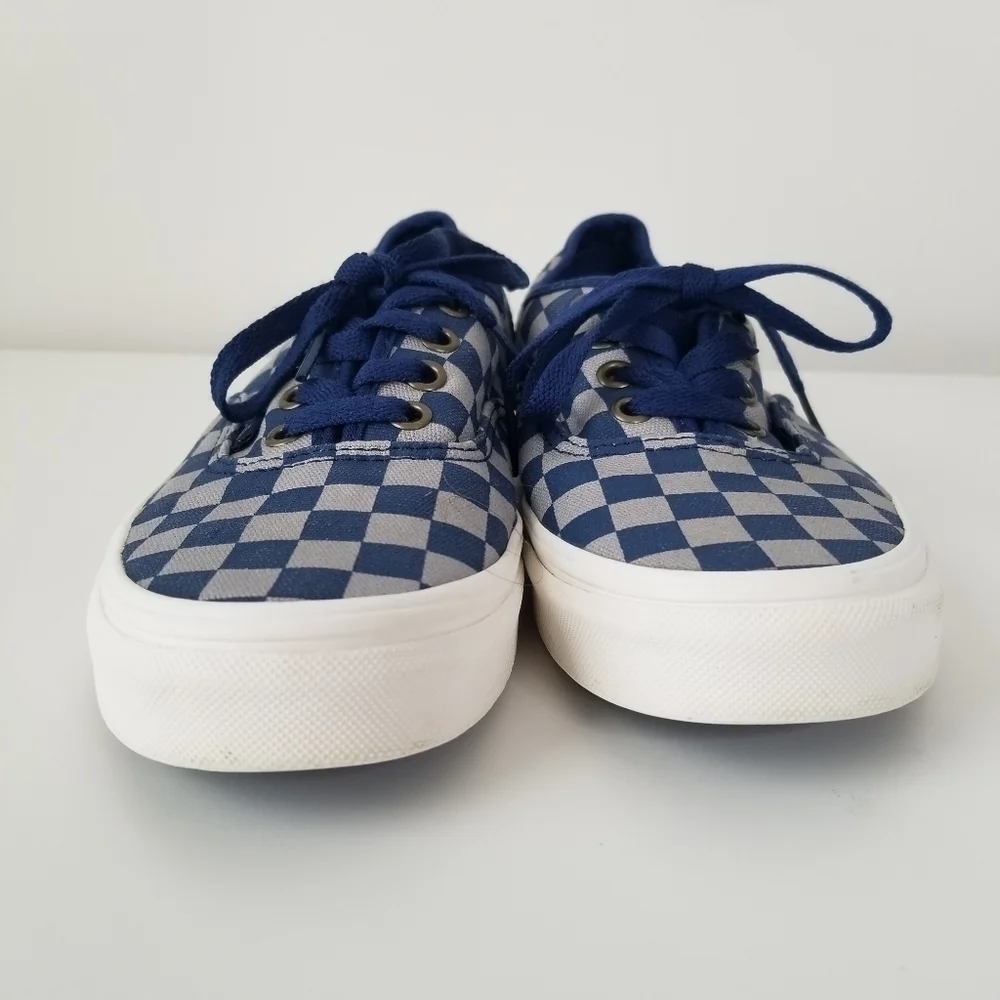 Vans X Harry Potter Collab Ravenclaw Blue Checkered Lace Up Sneakers Size 7